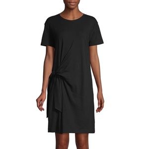 VINCE SIDE TIE CREW NECK T-SHIRT DRESS